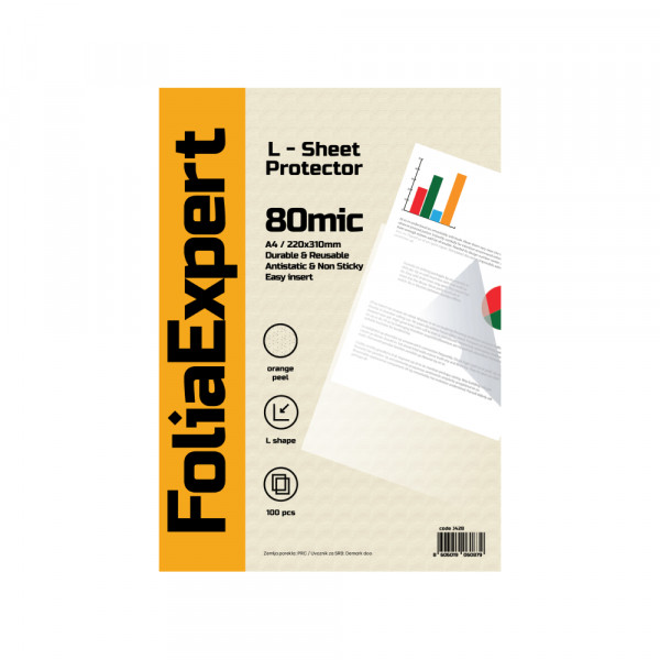 Expert L folija 80 mic 1/100 FOLIAEXPERT A4+ Orange Peel