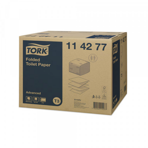 Tork Toalet papir za dispenzer Tork T3 složivi 252 lis 1/36 114277
