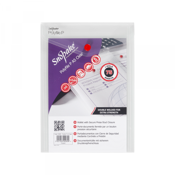 Snopake Fascikla pismo (uspravna) A5  Snopake Superline Clear