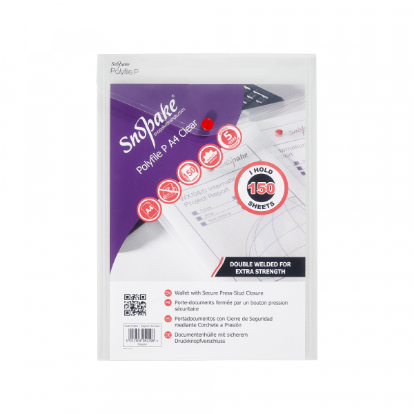Snopake Fascikla pismo (uspravna) A4  Snopake Superline Clear