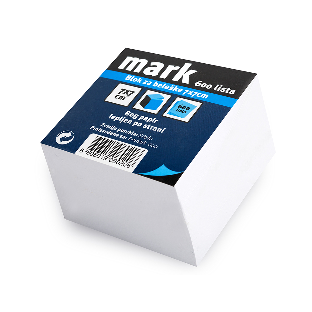 Savpo Blok za beleške 7x7 cm MARK 600 lista, lajmovan  060206