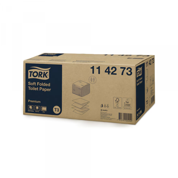 Tork Toalet papir za dispenzer Tork T3 Premium složivi 252 lis 1/30 114273