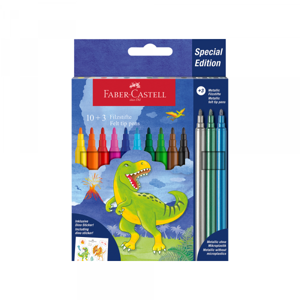 Flomaster školski Faber Castell 1/10+3 Dinosaur 554214