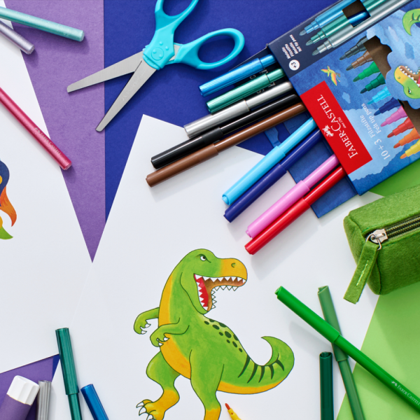 Flomaster školski Faber Castell 1/10+3 Dinosaur 554214