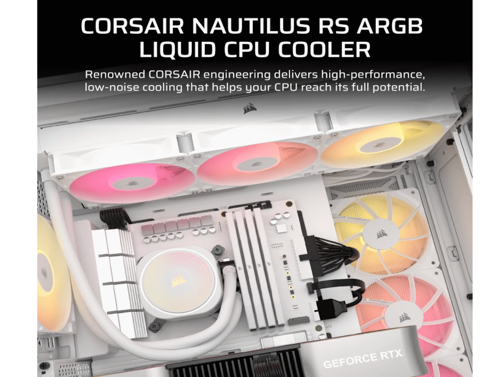 Corsair Kuler za CPU CORSAIR NAUTILUS 360 ARGB/360mm/vodeno hladenje/bela
