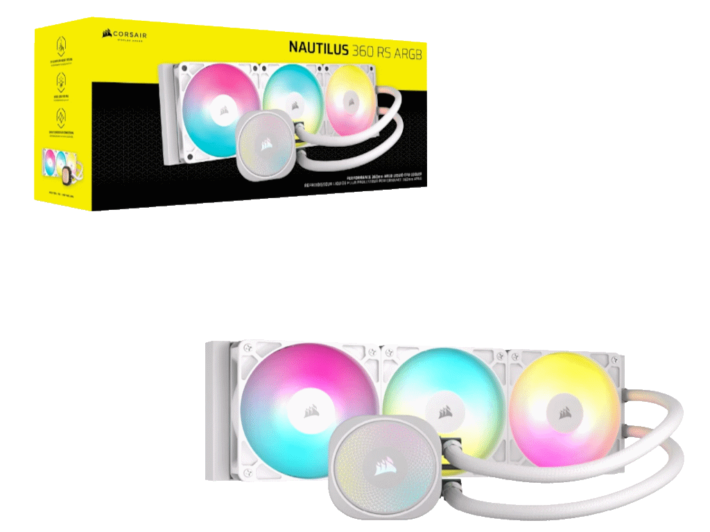 Corsair Kuler za CPU CORSAIR NAUTILUS 360 ARGB/360mm/vodeno hladenje/bela