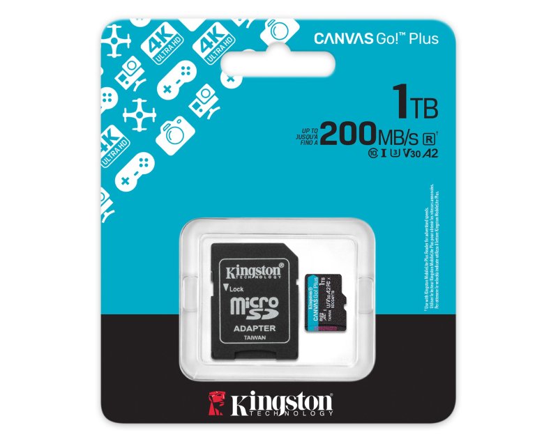 Memorijska kartica U3 V30 microSDXC 1TB Canvas Go Plus 200MB/s A2 + adapter SDCG4/1TB
