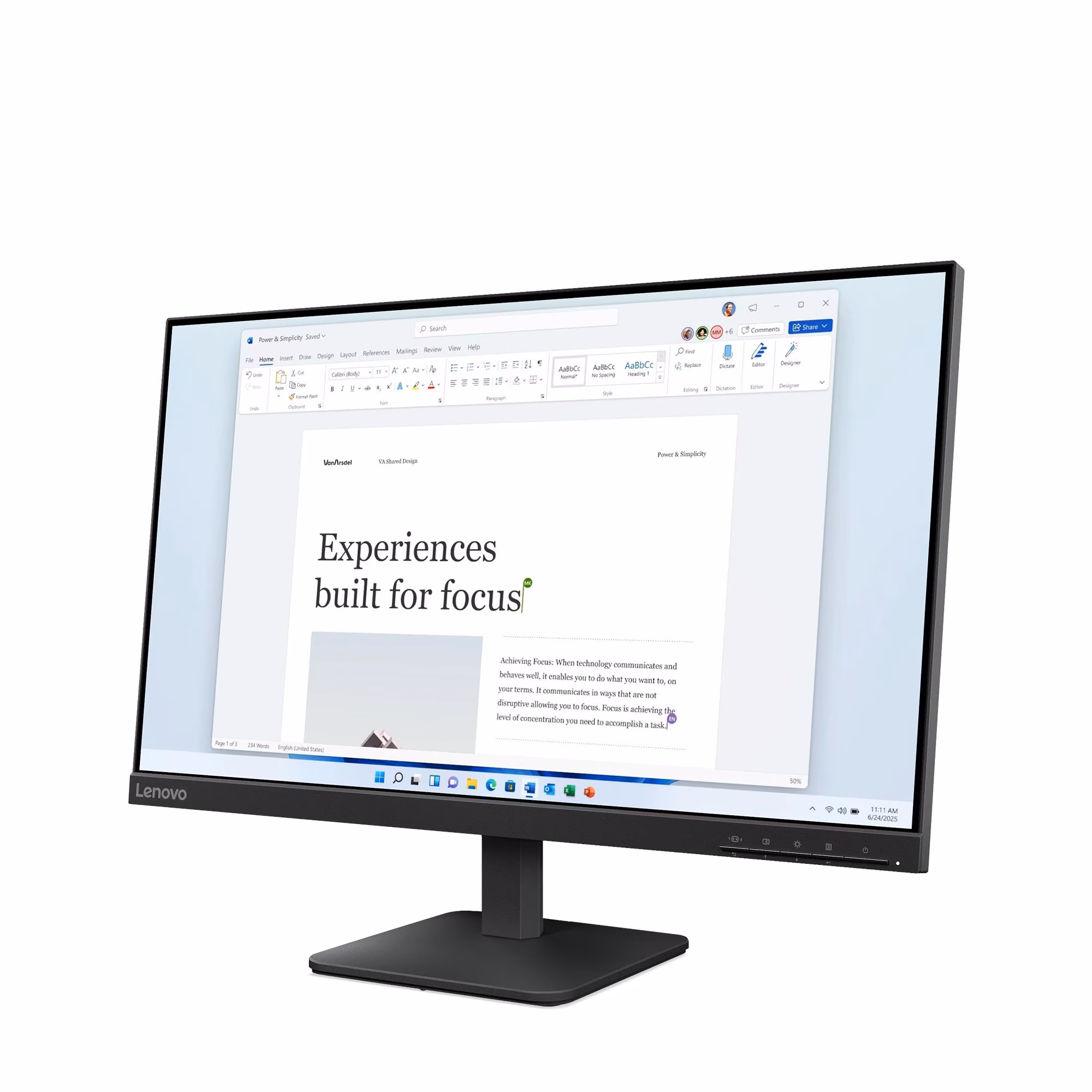 LENOVO Monitor L24-4e 23.8", IPS, 68C2KAC1EU