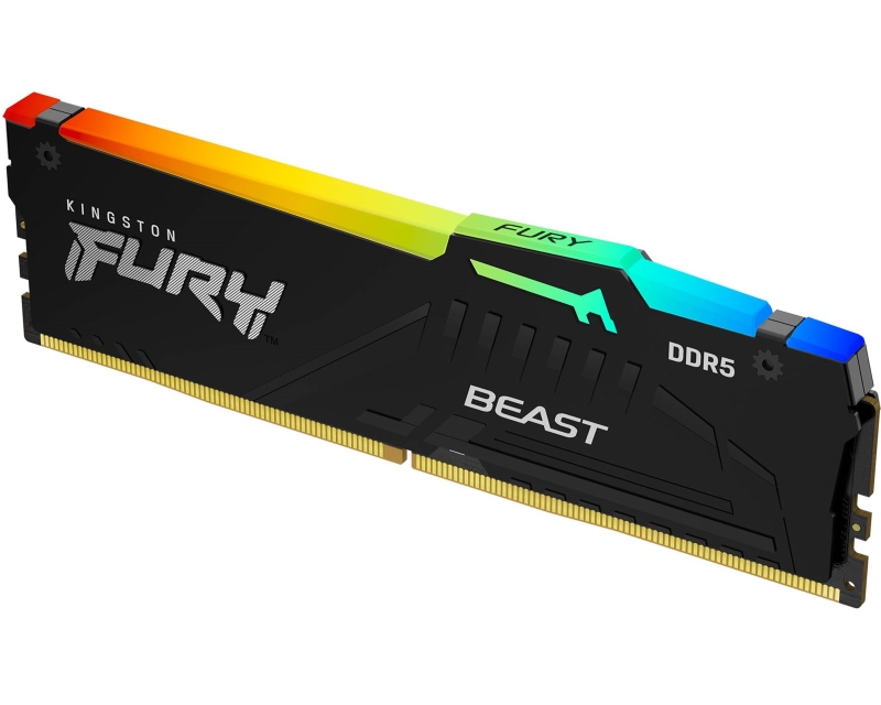 DDR5 8GB 5200MHz [FURY BEAST RGB], Non-ECC UDIMM, CL40 1.25V, 288-Pin 1Rx16, w/RGB Heatsink