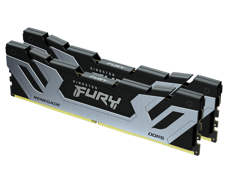 DDR5 48GB (2x24GB) 8400MT/s [FURY RENEGADE], Non-ECC CUDIMM (Clocked), CL40 1.45V, 288-pin 1Rx8, Silver/Black, Memory Kit, w/Heatsink, XMP
