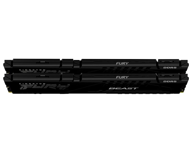 DDR5 32GB (2x16GB) 6000MHz [FURY BEAST], Non-ECC UDIMM, CL30 1.4V, 288-Pin 1Rx8, Black, Memory Kit, w/Heatsink, XMP & EXPO