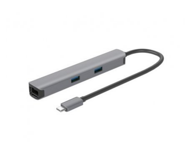 E-Green Adapter USB USB 3.1 tip C (M) - HDMI + 2 x USB 3.0 + SD/TF+PD 100W + RJ45 (F)1000 Mbps (7 u 1)