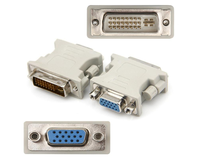 E-Green Adapter DVI-I (24+5) Dual Link (M) - VGA D-sub (F) beli