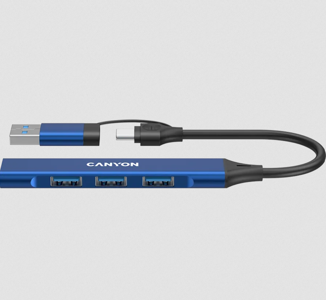 CANYON hub DS-02 4in1 USB-A/C Blue