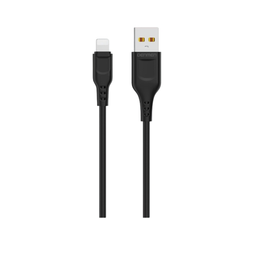 vDENMENv DENMEN D01L Lightning USB data kabl 2,4A 1m CRNI