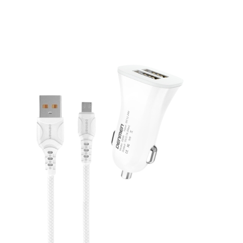 vDENMENv DENMEN DZ06V Auto punjač 2xUSB Fast 3,1A + Micro USB kabl BELI