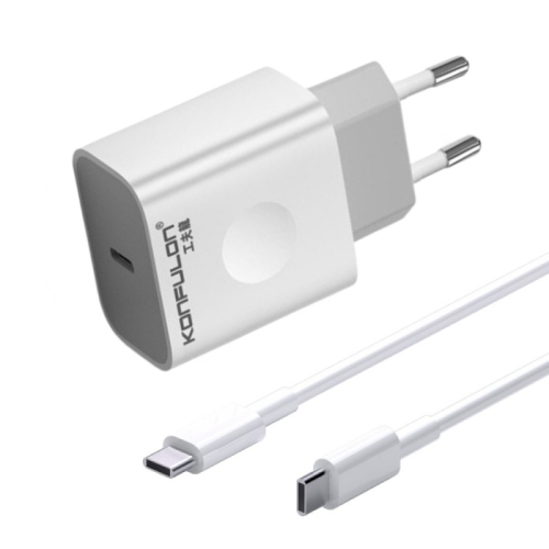 KONFULON C69D brzi kućni punjač 20W + DC15 Type C KABL