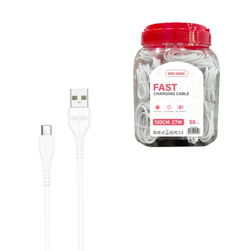 Razno Ven Dens USB kabl VD-DCR 03 USB na Type C 1m 1/50 kom. BELI