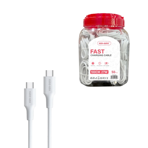 Razno Ven Dens USB kabl VD-DCR 05 Type C na Type C 60W 1m 1/50 kom. BELI