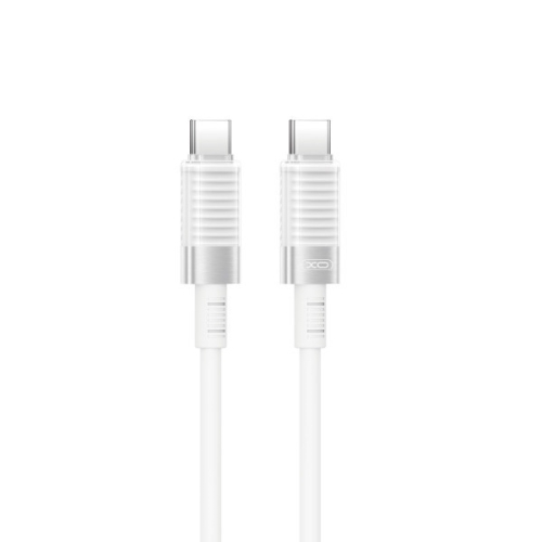XO Kabl USB-C na USB-C NB-Q291B, 60W, 1m, Beli (ojačani pleteni)