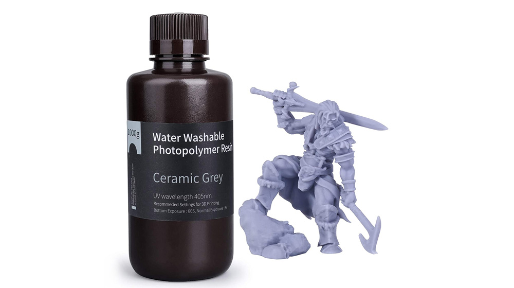 ELEGOO Water Washable Resin 1kg Ceramic siva, 50.103.0117