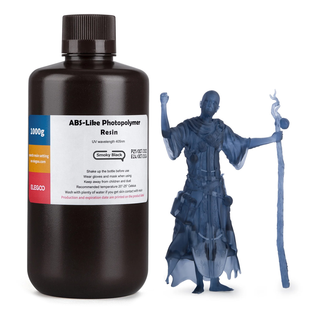 ELEGOO ABS-like Resin 1kg Smoky Black, 50.103.0024