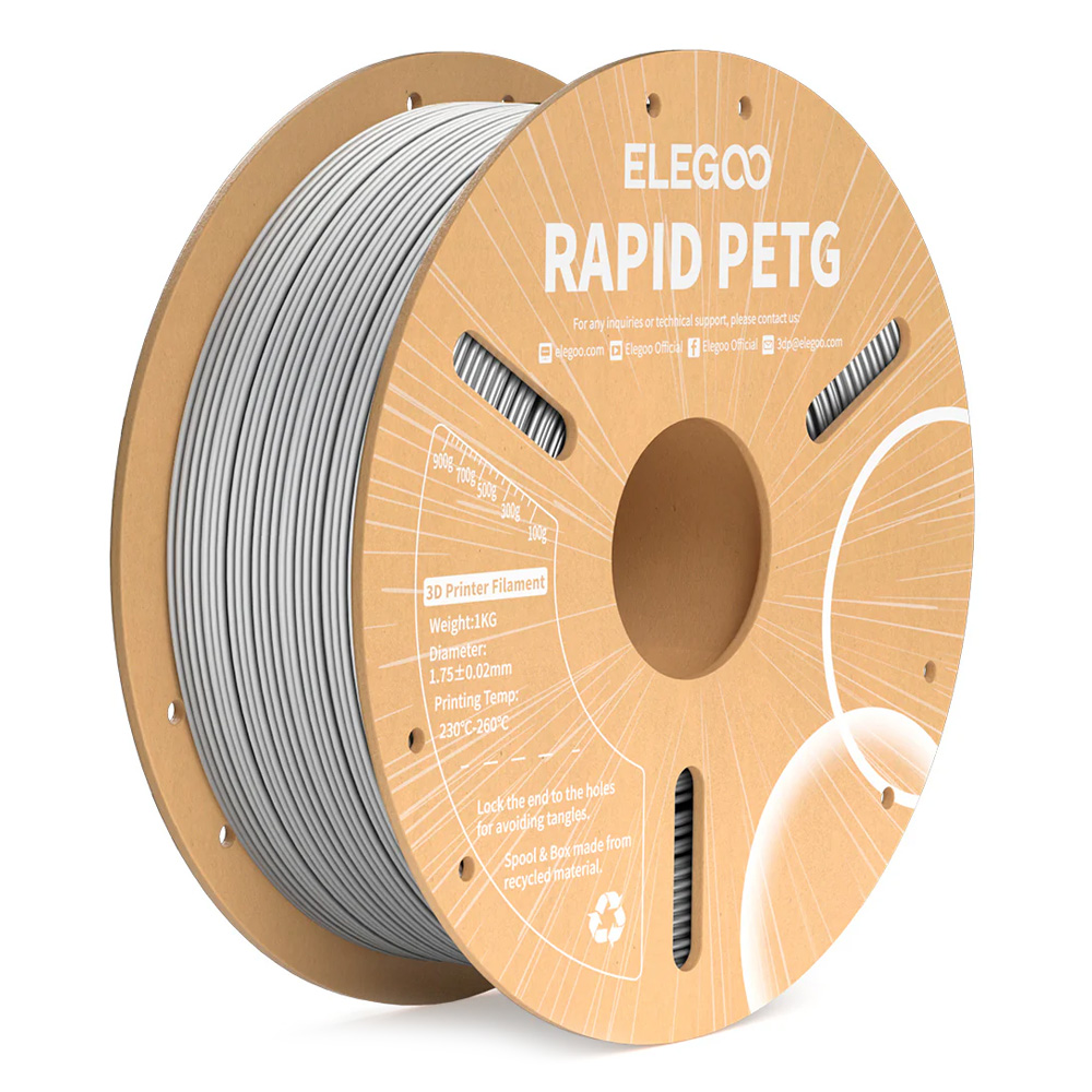 Elegoo RAPID PETG filament 1.75mm 1kg - Grey, 50.203.0222