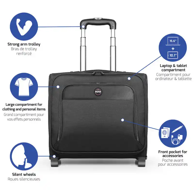Port Designs Torba za Laptop 15.6 Hanoi II Trolley CL, crna