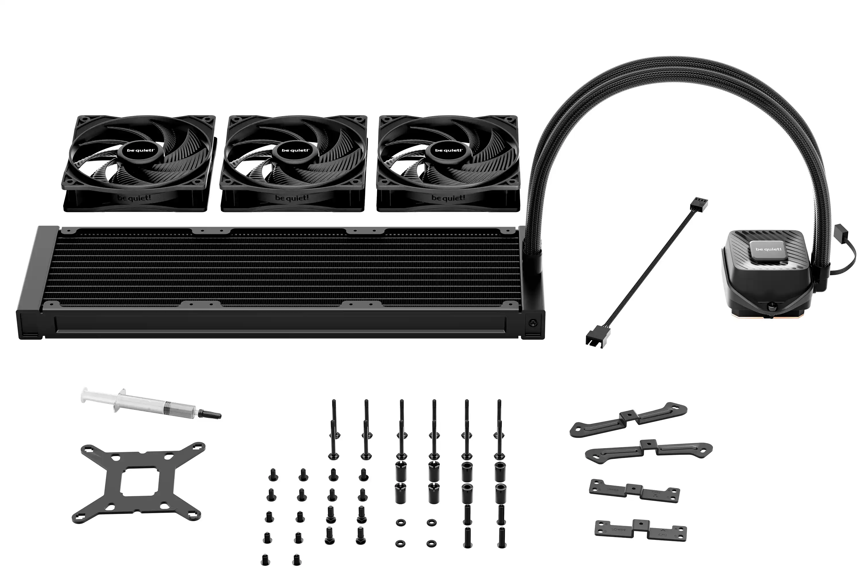 be quiet! PURE LOOP 3, 360mm [LGA-1851 & AM5], PWM pump, Three Pure Wings 3 PWM fan 120mm, Flexible sleeved tubes, Easy-to-access refill port, Mounting set