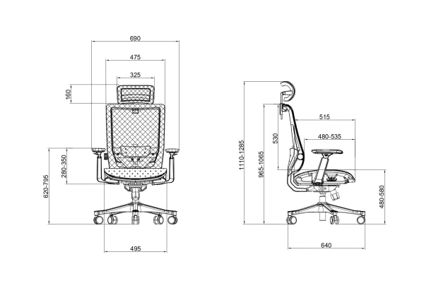 UGD Ergonomska kancelarijska stolica UGD Premium Mesh