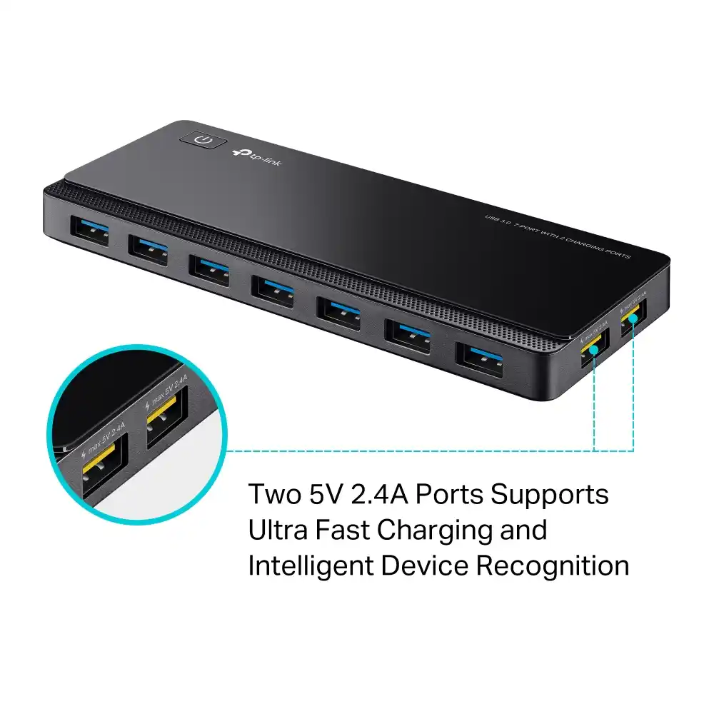 TP-Link USB HUB 7 port UH720 3.0 5V/2.4ATP-Link USB HUB 7 port UH720 3.0 5V/2.4A