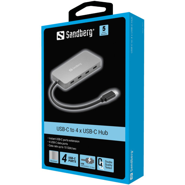 Sandberg USB HUB 4 port Sandberg USB C - USB C 136-41