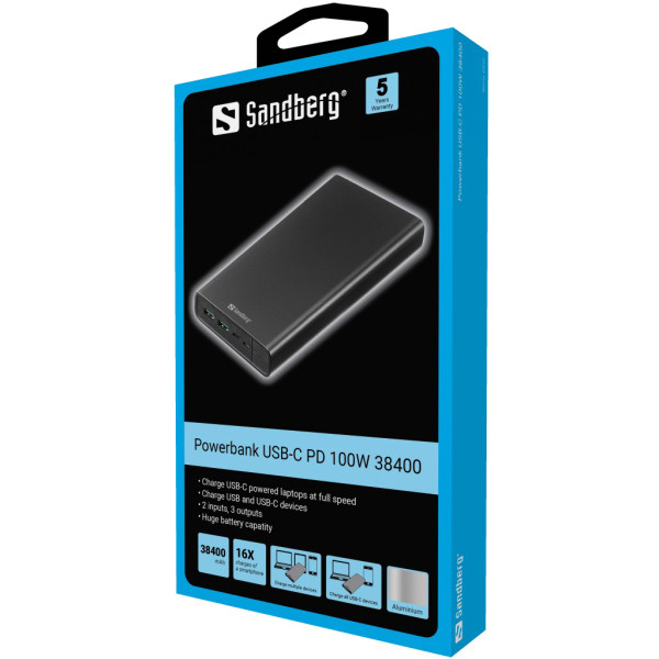 Sandberg Powerbank Sandberg USB-C 420-63 38400mAh 100W