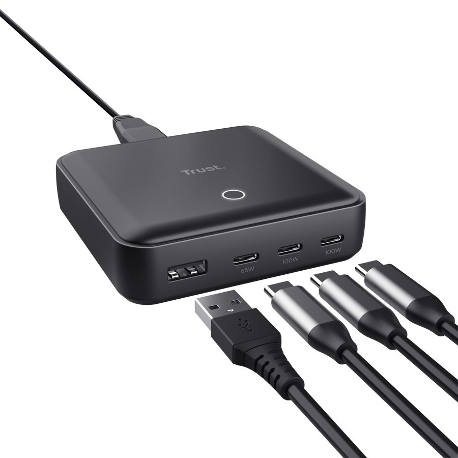 Trust MAXO 100W 4-PORT DESKTOP CHARGER, 25242