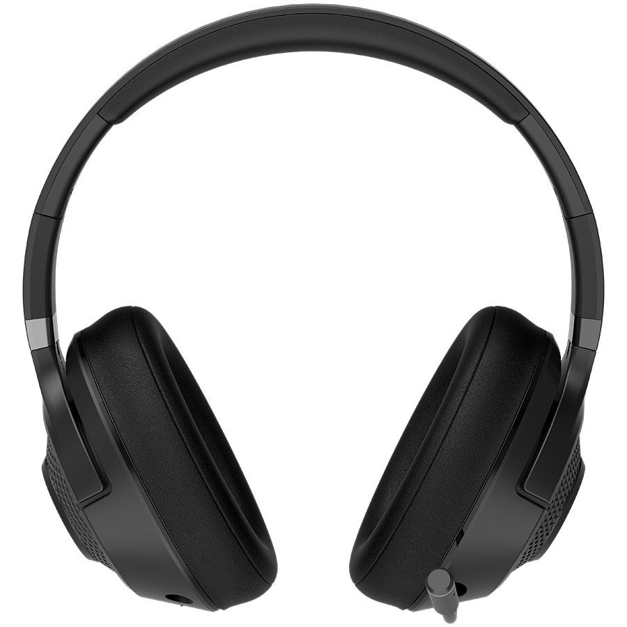 LORGAR Noah 500, Wireless Gaming headset with microphone, JL7006, BT 5.3, battery life up to 58 h (1000mAh), USB (C) charging cable (0.8m), 3.5 mm AUX cable (1.5m), size: 195*185*80mm, 0.24kg, black, LRG-GHS500