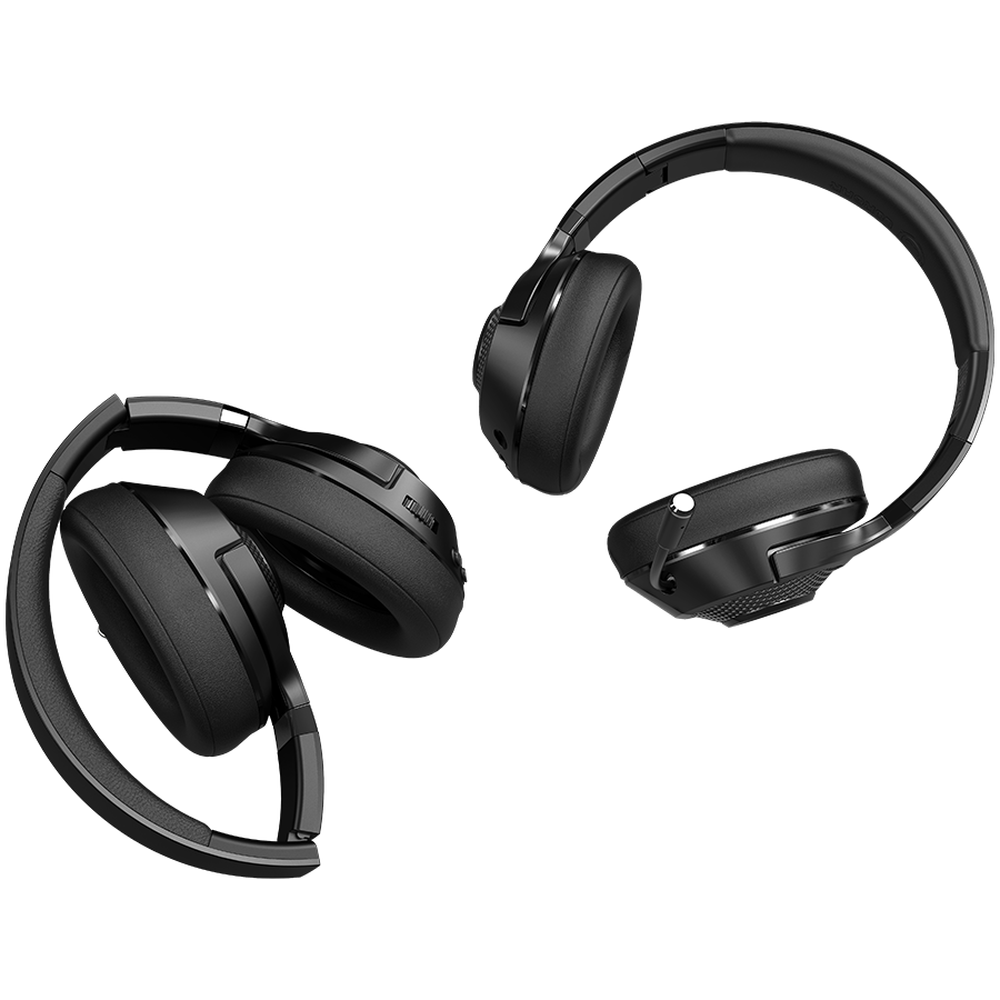 LORGAR Noah 500, Wireless Gaming headset with microphone, JL7006, BT 5.3, battery life up to 58 h (1000mAh), USB (C) charging cable (0.8m), 3.5 mm AUX cable (1.5m), size: 195*185*80mm, 0.24kg, black, LRG-GHS500