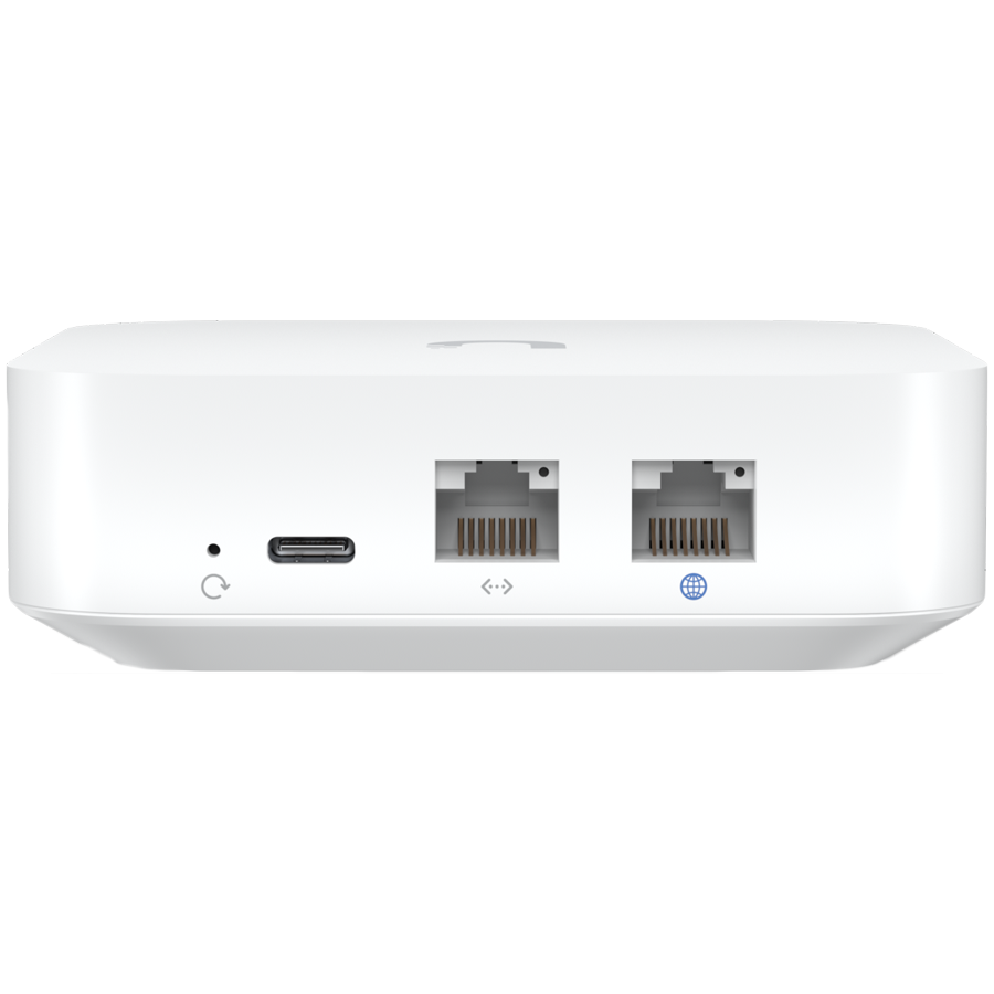 UBIQUITI Gateway Lite; Up to 10x routing performance USG, CloudKey, Official UniFi Hosting, 1 GbE WAN port, 1 GbE LAN port, Compact footprint; USB-C powered (adapter included), UniFi N