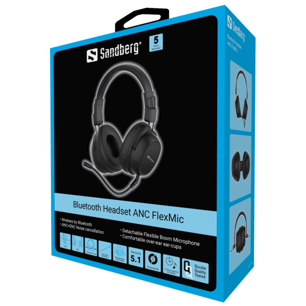 Sandberg Bluetooth slušalice Sandberg ANC FlexMic 126-36
