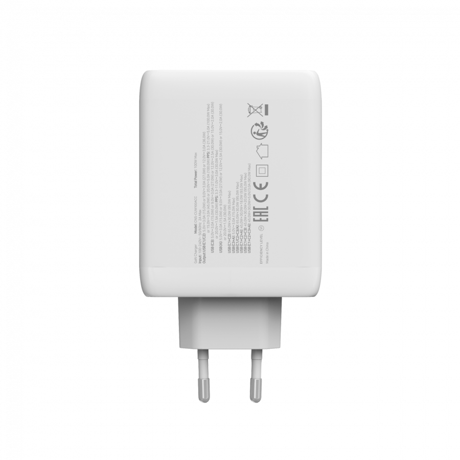 CANYON charger CU100ACC GaN 100W 3xPD 1xQC EU White