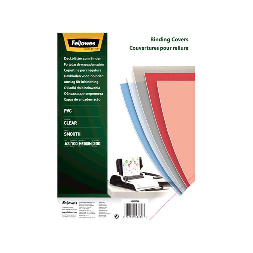 Fellowes Folija za koričenje FELLOWES PVC A3 200mic providna 53764