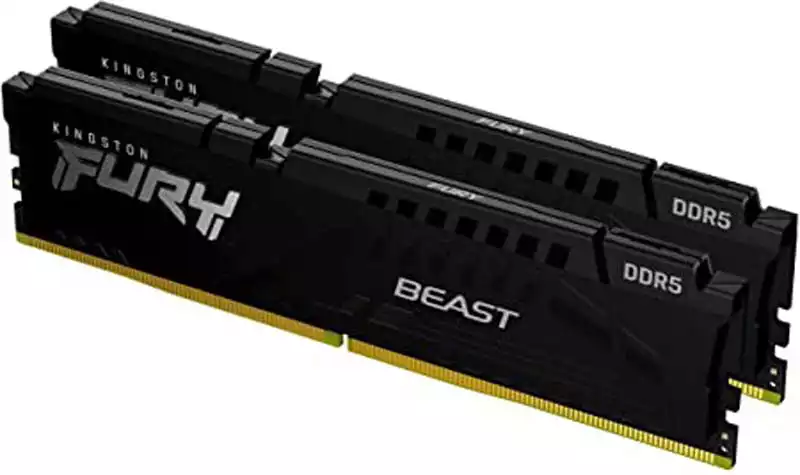 DDR5 32GB (2x16GB) 5200MT/s [FURY BEAST], Non-ECC UDIMM, CL40 1.25V, 288-Pin 1Rx8, Black, Memory Kit, w/Heatsink, XMP