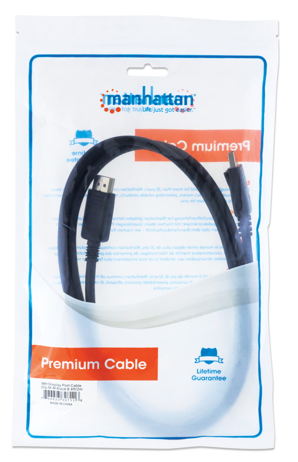 Manhattan Kabl Manhattan 307116 DisplayPort M/M 4K/60Hz/2m