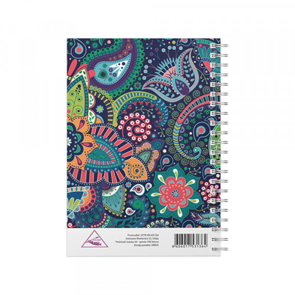 Helios Sveska A6 Mandala spirala dikto 100l (HL)
