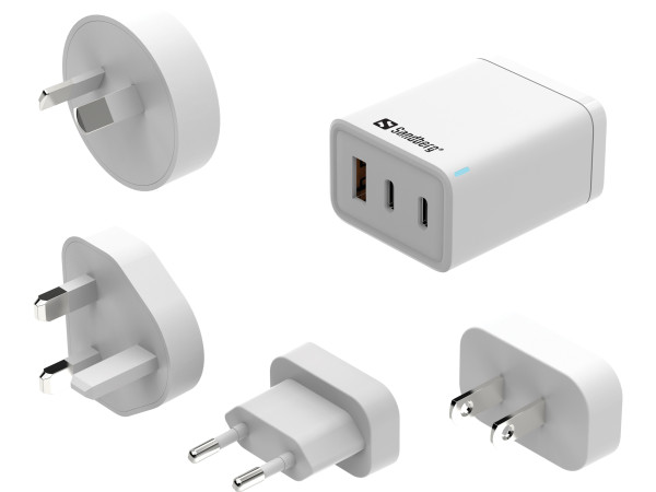 Sandberg 3in1 TravelCharger USB-C/A 65W 441-59