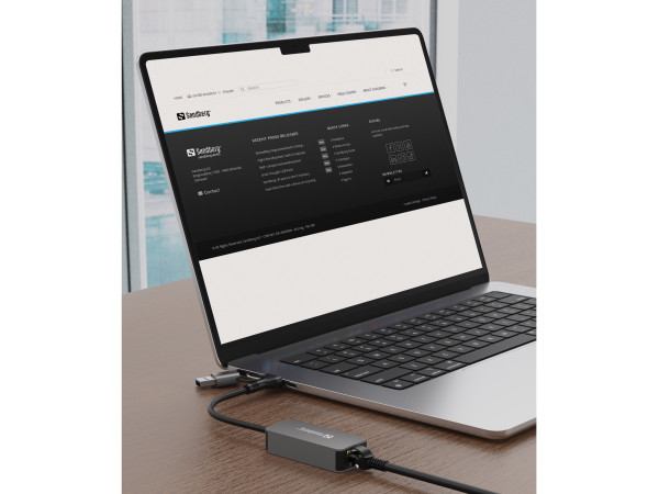 Sandberg USB adpater Sandberg 136-68 USB-C/A na RJ-45 Gigabit