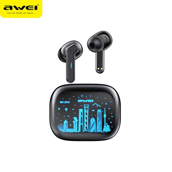 AWEI Bluetooth Slušalice Bubice T53 ANC, crne, 445