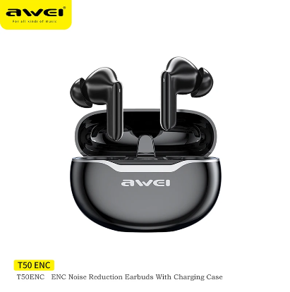 AWEI Bluetooth Slušalice Bubice T50 ENC, crne, 446