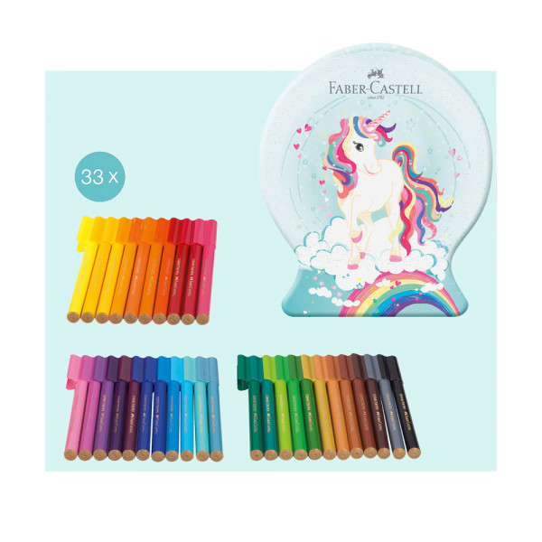 Flomaster set Faber Castell 1/33 Connector Unicorn met. kut. 155544