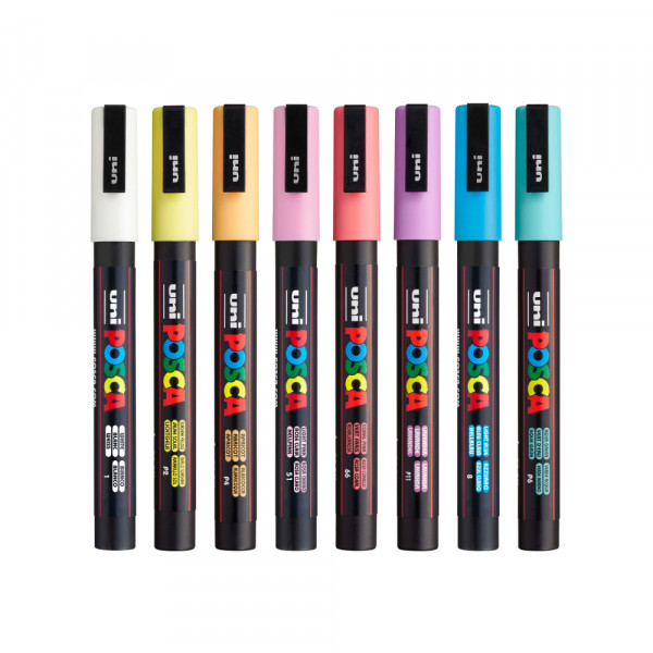Marker Uni SET PC-3M POSCA /0.9-1,3mm 8 KOM PASTELNE BOJE