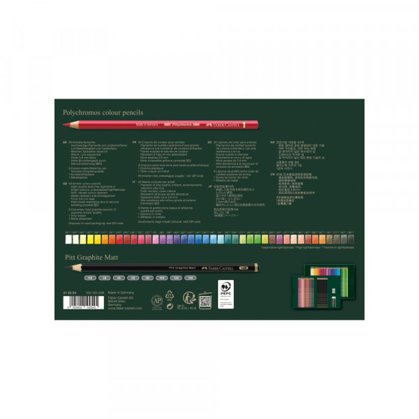 Drvene Bojice Faber Castell Polychromos 1/50 + pitt graph mat 210054